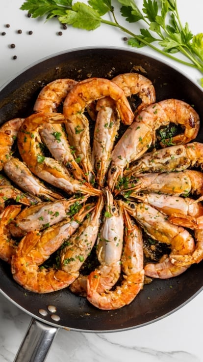 Gamberoni in padella