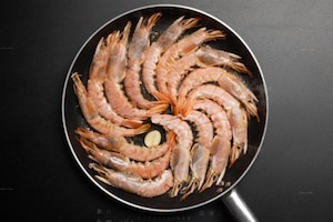 Preparazione Gamberoni in padella - Fase 1