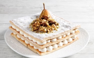 Millefoglie alla ricotta e pere 