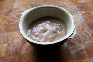 Preparazione Pacòte con crema di castagne, funghi chiodini ed erba cipollina  - Fase 1