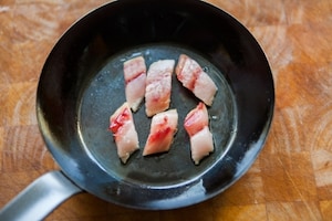 Preparazione Pàche con crema di patate, sgombro e alga wakame - Fase 3