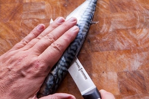 Preparazione Pàche con crema di patate, sgombro e alga wakame - Fase 2