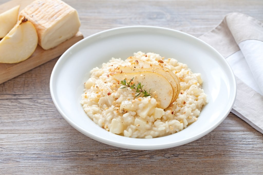 risotto con zucchine e salmone