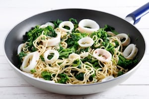 Preparazione Tagliolini cime di rapa e calamari - Fase 4
