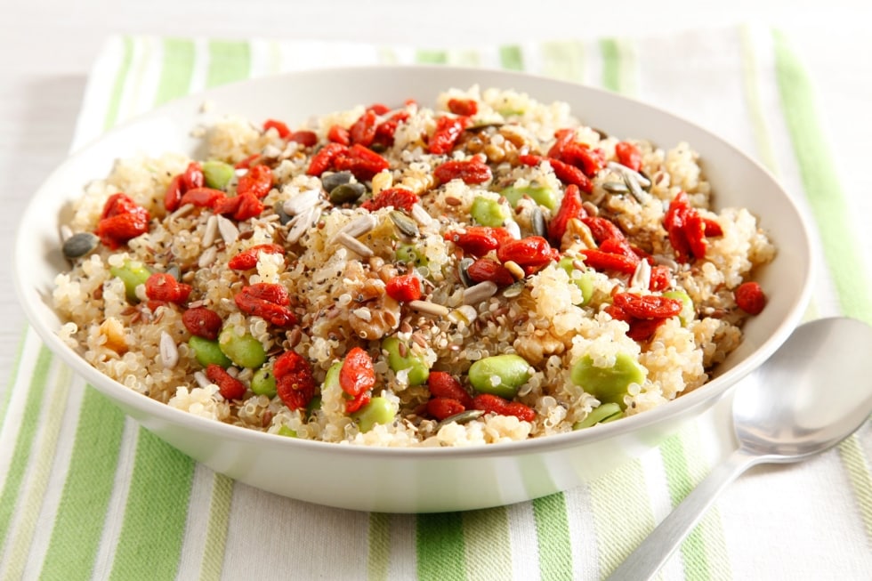 Insalata di edamame e quinoa ricetta