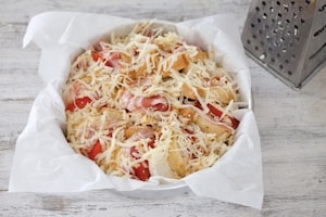 Preparazione Torta di pane, pancetta e formaggi - Fase 2