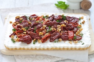 Preparazione Cheesecake alla ricotta, noci e pomodori secchi - Fase 5