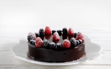 Cremoso al cioccolato con mousse al lampone