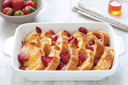 French toast con pane e fragole