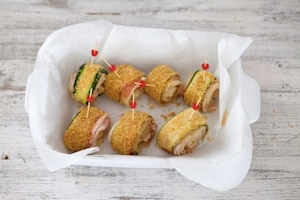 Preparazione Involtini di zucchine con pancetta e fontina - Fase 4