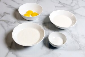 Preparazione Morbidoso con nido di cremoso al cioccolato fondente - Fase 1