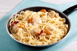 Preparazione Spaghetti di farro con pancetta e capesante - Fase 2