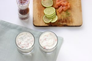 Preparazione Cheesecake al salmone, lime e pepe rosa - Fase 3