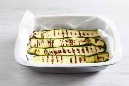 Preparazione Millefoglie di zucchine e melanzane - Fase 4 Preparazione Millefoglie di zucchine e melanzane - Fase 4