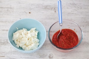 Preparazione Muffin di pizza - Fase 1