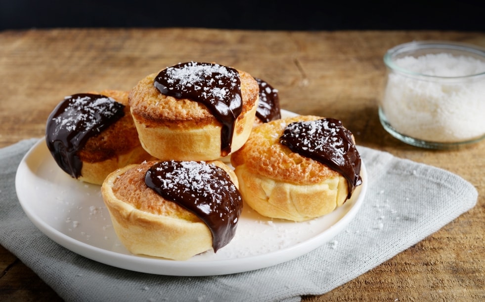 Tortini al cioccolato e cocco ricetta