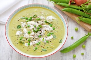 Preparazione Vellutata di piselli, fave e mozzarella di bufala - Fase 5