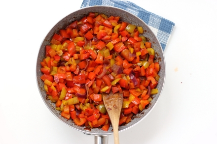 Preparazione Paté di peperoni e basilico - Fase 2 Preparazione Paté di peperoni e basilico - Fase 2