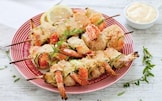 Spiedini di gamberi e zucchine