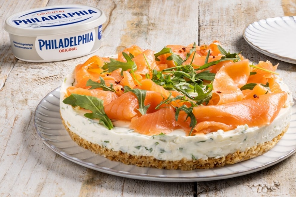 Cheesecake al salmone e rucola ricetta