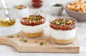 Preparazione Mini cheesecake di ricotta ai pomodorini secchi  - Fase 4