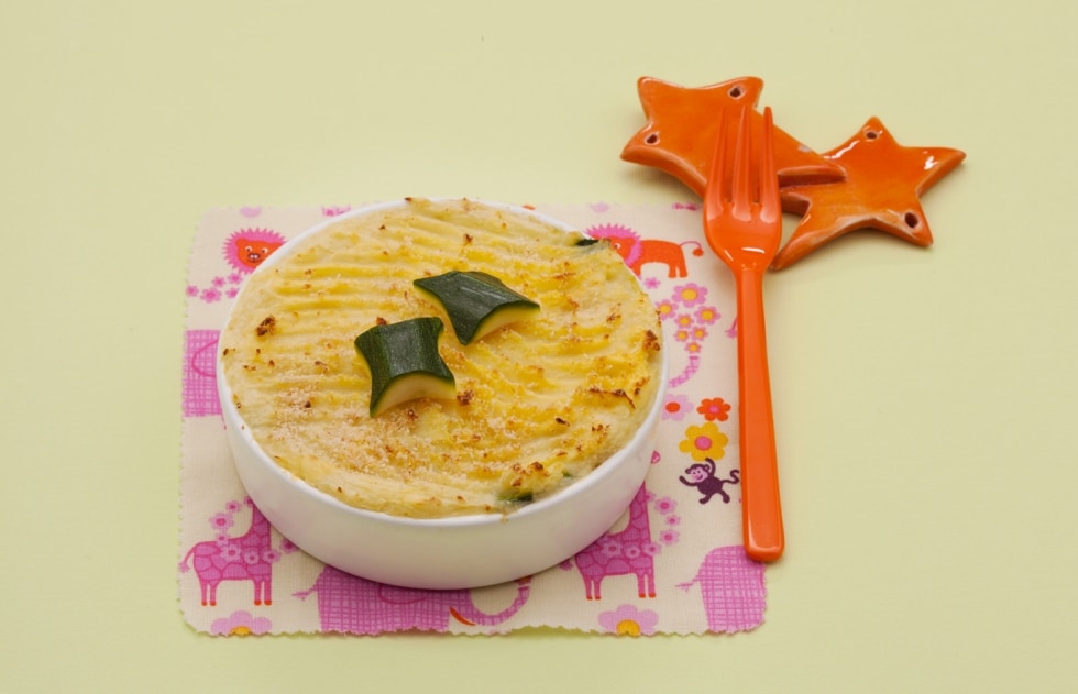 Mini Parmentier di patate con ripieno fondente di zucchine e formaggino ricetta