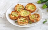 Mini quiche alle zucchine e speck
