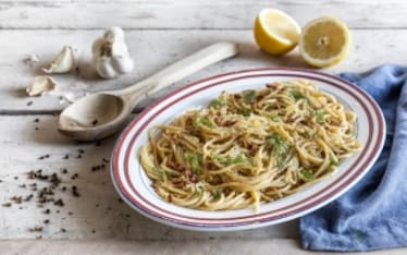 Spaghetti con colatura di alici