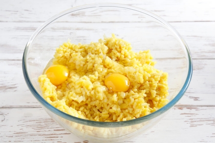 Preparazione Crocchette di riso - Fase 1 Preparazione Crocchette di riso - Fase 1