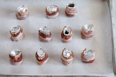 Preparazione Paccheri di bacon - Fase 2 Preparazione Paccheri di bacon - Fase 2