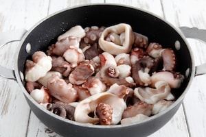 Preparazione Polpo in umido - Fase 1