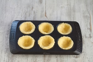 Preparazione Cestini di polenta con gorgonzola e speck - Fase 2