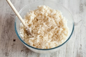 Preparazione Crocchette filanti di riso con formaggio e pancetta affumicata - Fase 1