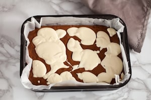 Preparazione Brownies cheesecake al caffè  - Fase 4