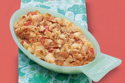 Pasticcio di pesce bianco con pomodorini e briciole