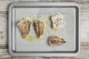 Preparazione Rana pescatrice al forno con crema alla zucca e curry - Fase 1