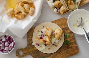 Preparazione Tacos al pollo fritto e salsa allo yogurt - Fase 4