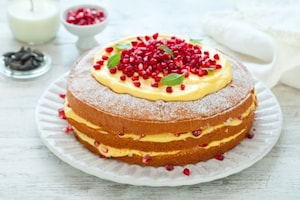 Preparazione Torta paradiso con crema pasticciera alla fava tonka e melagrana  - Fase 5