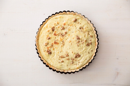 Preparazione Torta salata con radicchio al miele di bosco - Fase 3 Preparazione Torta salata con radicchio al miele di bosco - Fase 3