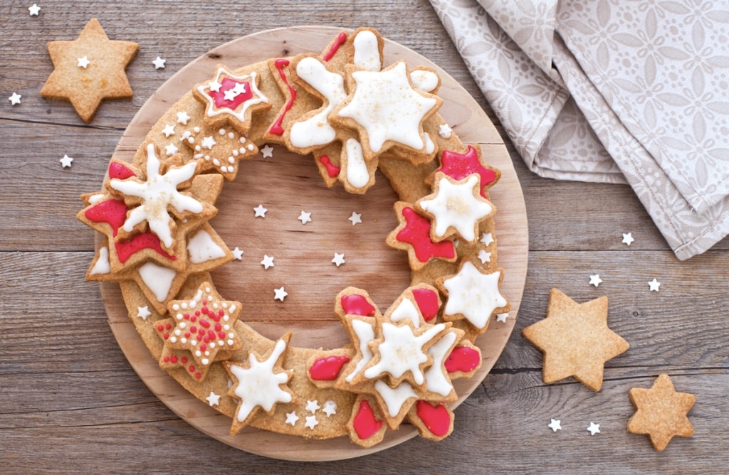 Stella Dolce Di Natale.Ricetta Corona Di Biscotti Di Natale Cucchiaio D Argento