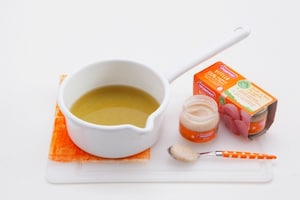 Preparazione Crema densa ai cereali e verdure con vitello e stelline - Fase 1