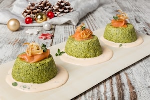 Preparazione Flan di broccoli e porri croccanti con salmone affumicato - Fase 4