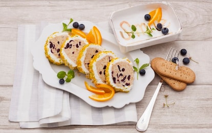Rotolo di biscotti al cioccolato bianco