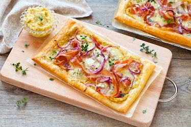 Torta salata al gorgonzola e bacon