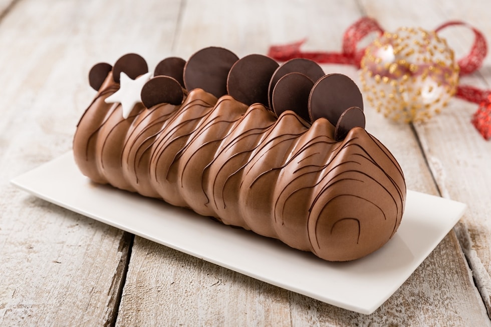 Tronchetto al cioccolato e arancia ricetta