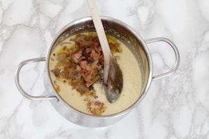 Preparazione Vol au vent al prosciutto, Brie e Cognac - Fase 2