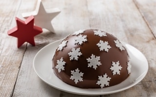 Zuccotto natalizio con ricotta e savoiardi