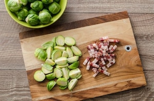 Preparazione Cavoletti di Bruxelles in padella - Fase 1