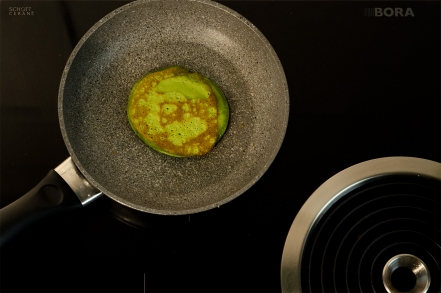 Preparazione Pancake al tè Matcha - Fase 2 Preparazione Pancake al tè Matcha - Fase 2