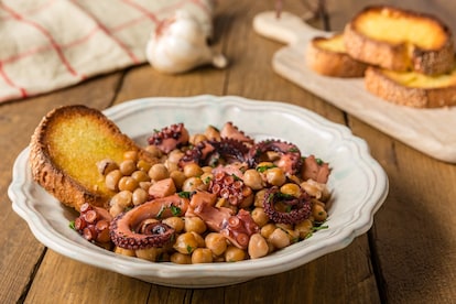 Zuppa di ceci e polpo